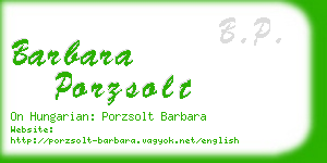 barbara porzsolt business card